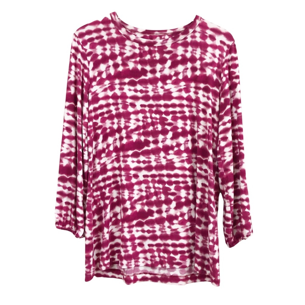 Johnny Was | Pink Tie Dye Long Sleeve Tee Boho Small